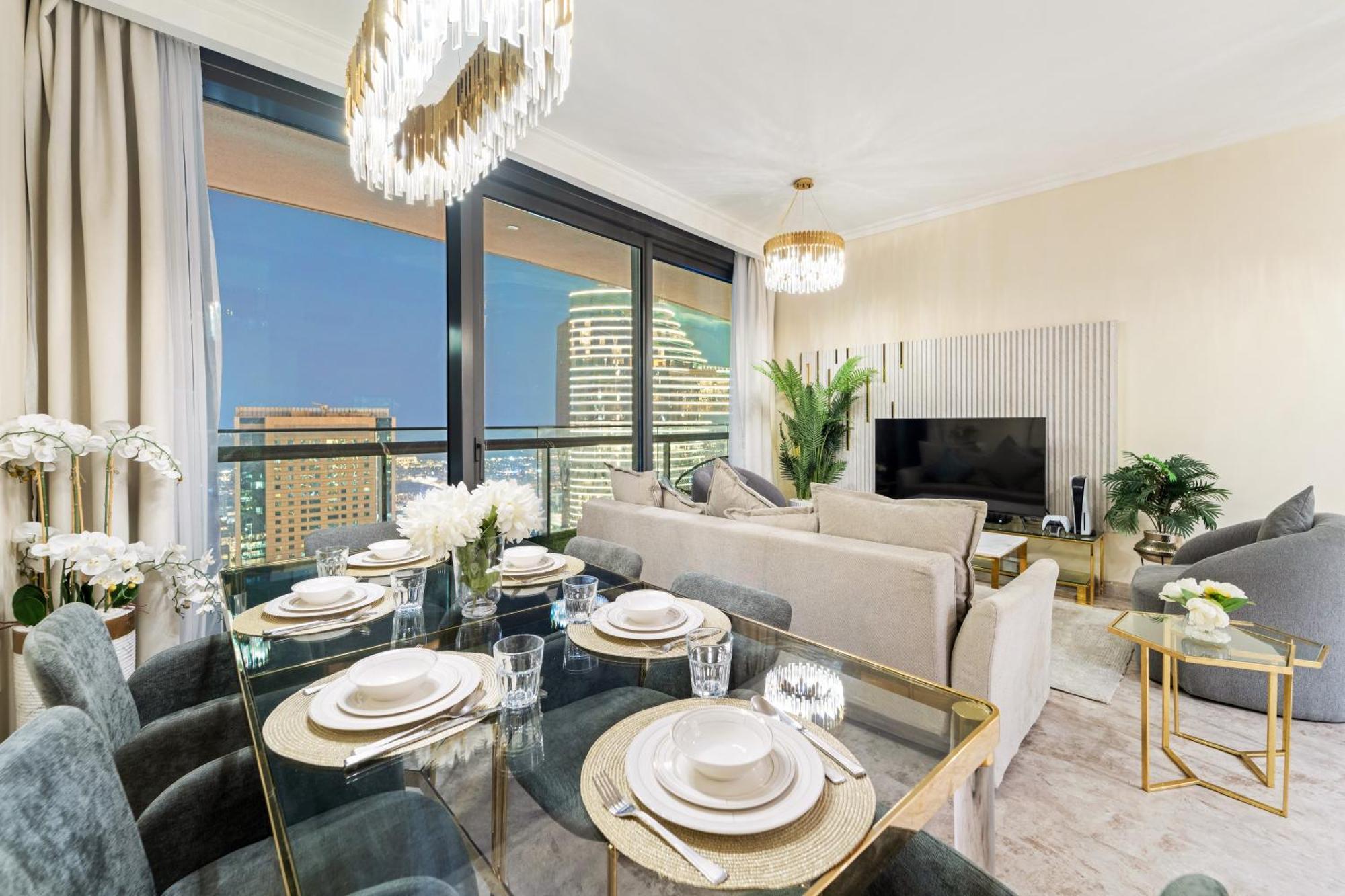 First Class 2Br With Full Dubai Skyline & Sea View Buitenkant foto