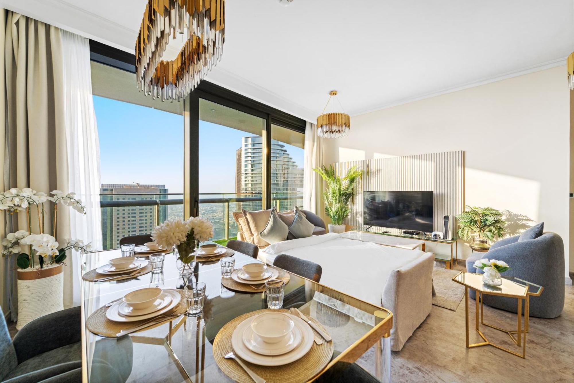 First Class 2Br With Full Dubai Skyline & Sea View Buitenkant foto