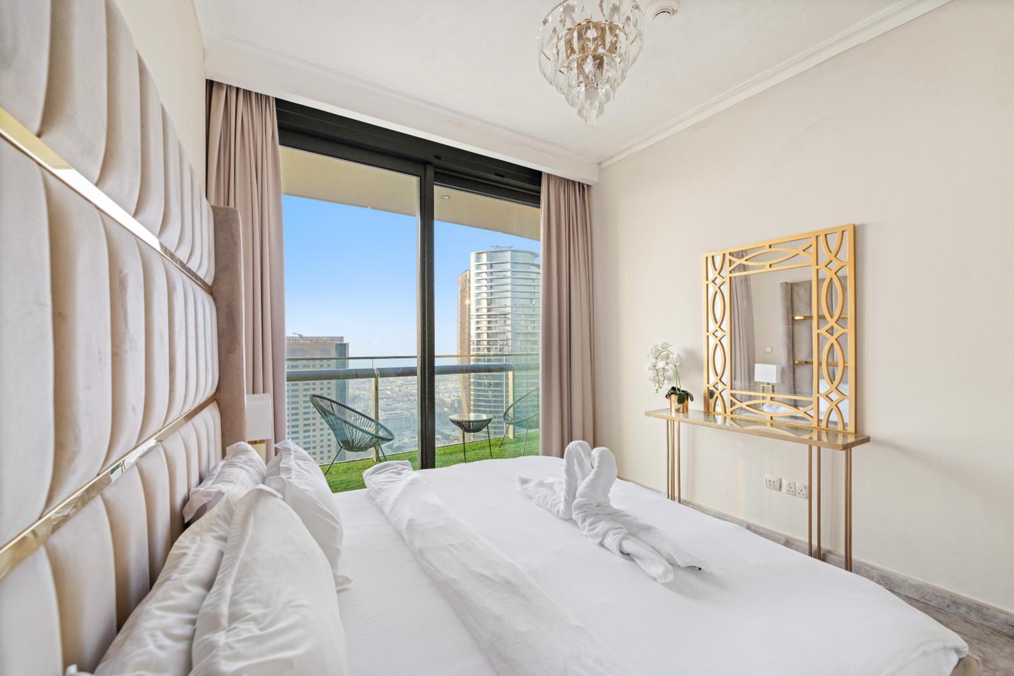 First Class 2Br With Full Dubai Skyline & Sea View Buitenkant foto
