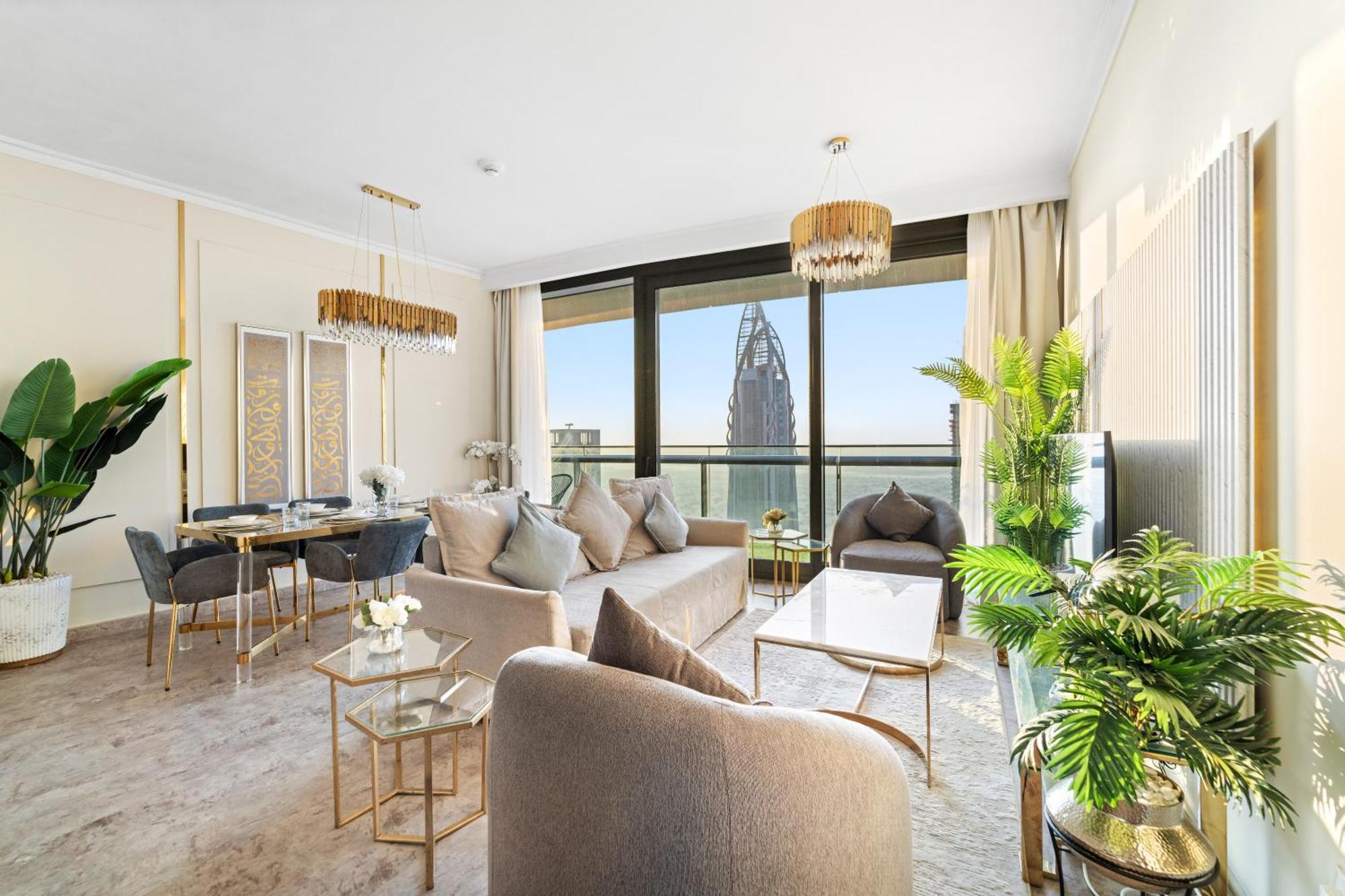 First Class 2Br With Full Dubai Skyline & Sea View Buitenkant foto