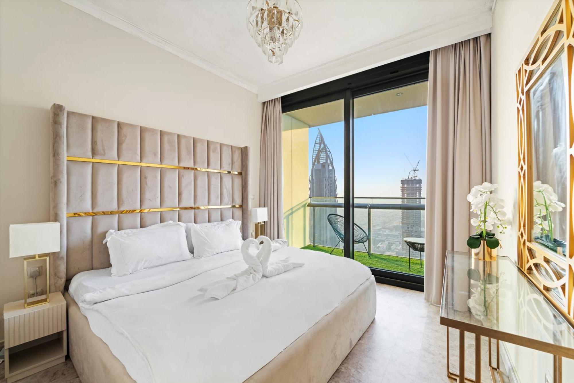 First Class 2Br With Full Dubai Skyline & Sea View Buitenkant foto